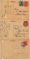 DR P107I  3 Postkarten  Treuen + Weimar  1919  Kat.4,50 € - Postcards