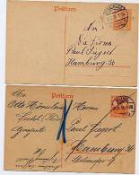 DR P110  2 Postkarten  Straßburg Strasbourg + Suhl 1918  Kat. 4,00 € - Briefkaarten