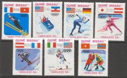Guinea-Bissau Winter Olympic Games Sarajevo 1984 Set Of 7 MNH - Invierno 1984: Sarajevo