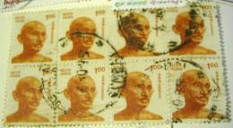 India 1991 Gandhi 1.00 X8 - Used - Used Stamps
