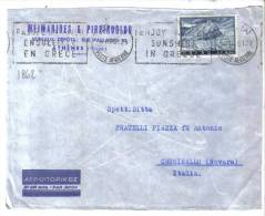 VER1862 - GRECIA, Lettera Commerciale Per L' Italia Del 1961 - Storia Postale