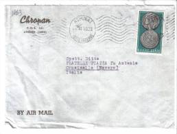 VER1863 - GRECIA, Lettera Commerciale Per L' Italia Del 1960 - Storia Postale