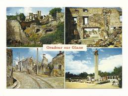 Cp, 87, Ouradour-sur-Glane, Multi-Vues, Voyagée 1992 - Oradour Sur Glane