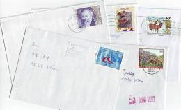 793j: Österreich Fünf Einzelfrankaturen - Storia Postale