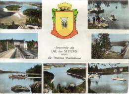 CPSM MONTSAUCHE LES SETTONS (Nièvre) - 7 Vues Du Lac Des Settons - Montsauche Les Settons