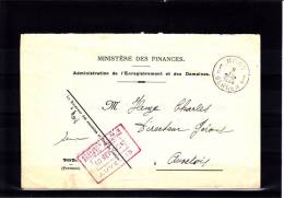 Belgique - Lettre De 1924 - Ministère Des Finances - Oblitération Mons - Bergen - Storia Postale
