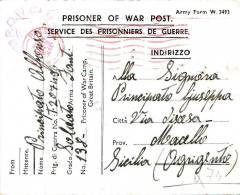 1945 13.12 Lettera In Franchigia, Prigioniero Di Guerra Italiano In UK Campo 138 (?) - Marcophilie