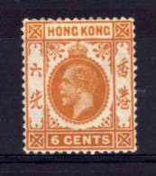 Hong Kong - 1912 - 6 Cents Definitive - MH - Nuovi