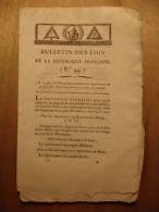 BULLETIN DES LOIS 44 De 1794 NOMMINATION REPRESENTANTS DU PEUPLE DRAPEAU REPUBLIQUE GENEVE SUISSE PASSEPORTS PATRONYMES - Décrets & Lois