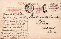 Great Britain 1905, "Flying Dutchman" Postcard, 1d Postage Due, Sent Without Stamp ! Interesting - Cartas & Documentos