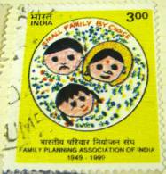 India 1999 Family Planning Association Of India 50th Anniversary 3.00 - Used - Gebruikt