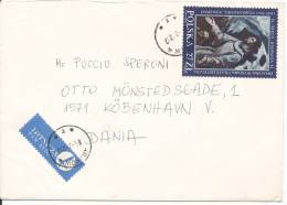 Poland Cover Sent To Denmark 1986 Single Stamped - Briefe U. Dokumente
