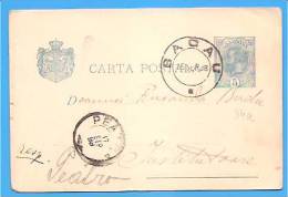 Postcard Send Bacau Of Petea ROMANIA Postal Stationary Postcard 1898 - Covers & Documents