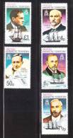 British Antarctic Territory BAT 1975-80 Polar Explorers And Their Crafts And Ships 5v MNH - Neufs