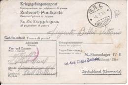 Ww2 Prigionieri Di Guerra - Corrispondenza Da Mel Per La Germania - Prison