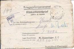 Ww2 Prigionieri Di Guerra - Corrispondenza Da Arsiè (Belluno) Per La Germania - Prison