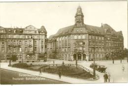 Gelsenkirchen, Postamt, Bahnhofsplatz Mit Havanna Eck, Um 1930 - Gelsenkirchen