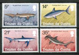 1982 Tristan Da Cunha Vita Marina Marine Life Squali Shark Pesci Fish Fische Poissons Set MNH** Po12 - Tristan Da Cunha