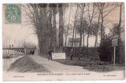 Gournay-sur-Marne, Une Scène Sur Le Canal, Restaurant Emile, Collection Bourguignon - Gournay Sur Marne