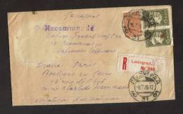 Recommandé Leningrad Pour Paris Non Distribué Avec Motif - Cartas & Documentos