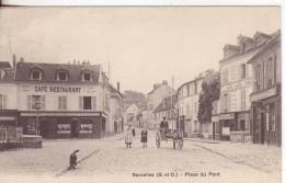 234-Sarcelles-Val D´Oise-France-Place Du Pont-Animé-Wagon à Cheval-Café-Restaurant-v.1906 X Paris - Sarcelles