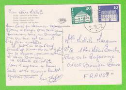 Sur CP - SUISSE - 2 Timbres - Covers & Documents
