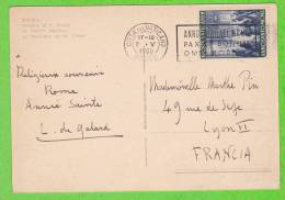 Sur CP - VATICAN - 1 Timbre - Storia Postale