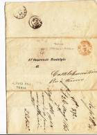 DB564-1860 PERIODICI FRANCHI TORINO-CASTELCLEMENTINO-BOLLO ROSSO 2c Partenza-si Parla Di FUCILI - Marcofilie (Luchtvaart)