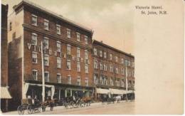 St. John NB Canada, Victoria Hotel, Lodging Street Scene, 1900s Vintage Postcard - St. John