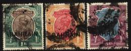 BAHRAIN 1933 - The Three Top Values Of The Set Of GEORGE V, Overprinted. Used. - Bahrain (...-1965)