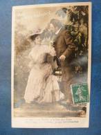 CPA...COUPLE PRIX D UN BOUQUET..JE VEUS VOUS REVELER A LA FACE DES CIEUX..1910 - Croix-Rouge