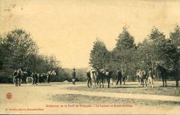 N°22535 -cpa Forêt De Tronçais -le Lancer Au Rond-gardien- - Chasse