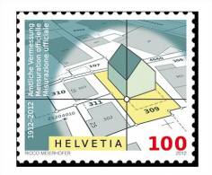 SUISSE - 2012 - 100 Ans De La Mensuration Officielle - 1v Neuf // Mnh - Nuevos