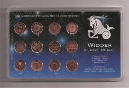 12 Pireces Of One Cent EURO Coins.Collectible Item - Griekenland