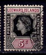 Leeward Islands 1954 5p Queen Elizabeth Issue #138 - Leeward  Islands
