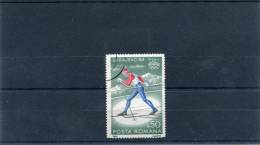 1984-Romania- "Winter Olympics: Cross-country Skiing" 50b. Stamp Used (bend) - Gebraucht