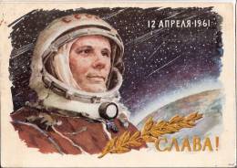 CP Cosmonaute Russe URSS Russie Espace Fusée Système Solaire CCCP Exploration 1961 - Raumfahrt