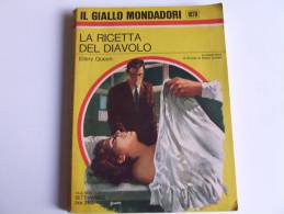 P122 Collana I Gialli Mondadori, N.1020, La Ricetta Del Diavolo, Queen, 1968, Giallo Poliziesco, Vintage - Policiers Et Thrillers