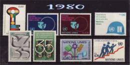 Nations Unies . Genève  1980  N° 88 / 95  Neuf XX .année Compl .8 Valeurs - Ungebraucht