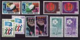 Nations Unies . Genève  1975  N° 45 / 55   Neuf XX .année Compl .10 Valeurs - Neufs