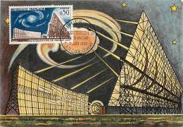 18 . NANCAY . CARTE POSTALE 1ER JOUR . RADIOTELESCOPE . - Nançay