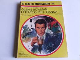 P139 Collana I Gialli Mondadori, N.1249, Glenn Bowman: Epitaffio Per Joanna, Howard, 1973, Giallo Poliziesco, Vintage - Krimis