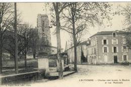 CPA (32)   LECTOURE Clocher  Cote Levant Le Bastion Et Rue Nationale - Lectoure