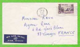 Sur Enveloppe PAR AVION - CANADA - 1 Timbre - Storia Postale