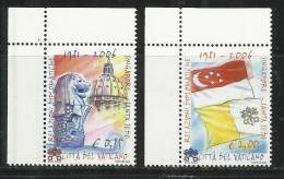 CITTA' DEL VATICANO VATICAN VATIKAN 2006 RELAZIONI DIPLOMATICHE TRA SINGAPORE E SANTA SEDE SERIE COMPLETA FULL SET MNH - Neufs