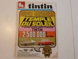 JOURNAL TINTIN N°50 1969 - CONCOURS TEMPLE SOLEIL - Kuifje