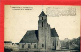 CHAMPIGNY SUR YONNE 1925 L EGLISE CARTE EN BON ETAT - Champigny