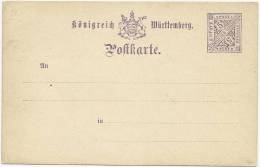 Germany 1889 Wurttemberg - Postal Stationery Card - Other & Unclassified