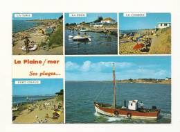 Cp, 44, La Plaine-sur-Mer, Ses Plages, Multi-Vues, écrite - La-Plaine-sur-Mer