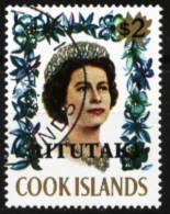 AITUTAKI 1972 - Le $2 De La Reine Elizabeth II, Sans Armoiries Fluorescentes - Aitutaki